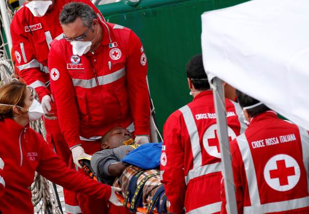 Italian Red Cross helping COVID 19 Victims